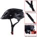 Adjustable Adult Bike Helmet with Detachable Visor, Black, L 58-62cm - Lightweight Cycling Safety Helmet for Men and Women - Buy Online on GoSupps.com