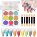 Poudre ongles chrom e finition miroir magique brillante | Chrome Finition miroir magique brillante Art d grad poudre arc-en- paillettes d coration d'ongles DIY pour femmes filles CF01 - Buy Online on GoSupps.com