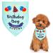 Dog Birthday Bandana Dog Bandana for Birthdays Triangle Boy Dog Scarf Pets Birthday Party Supplies Happy Birthday Bandana for Small Medium Boy Cats Dogs Puppy Birthday Party (Blue-Green)