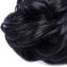 Silk-co Jet Black Curly Hair Bun Scrunchie | Synthetic Hair Extension Chignon | 35g - Buy Online on GoSupps.com