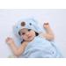 Hilmocho Baby Bath Towel with Hood - Ultra Soft Coral Velvet Blanket for Newborns, Infants, and Toddlers - Ideal for Swimming and Shower - 110x68CM - Blue - Buy Online on GoSupps.com