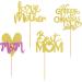 Blumomon 36 Pack Gold Glitter Happy Mother's Day Cupcake Toppers | Mom Cupcake Picks & Decorations | Perfect for Mother's Day Party & Celebrations - Buy Online on GoSupps.com