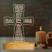 Lampeez Baptism Gift Cross Wooden Lamp Novelty Night Light Illusion lamp for Kids Kids Decoration Lamp USB Power Bedroom Decor Xmas Holiday Christening Dedication Gift for Boy Girl - Buy Online on GoSupps.com