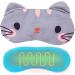 Shakven Eye Masque For Sleeping Cartoon Animal Night Sleep Eye Masque | Comfortable Eye Cover Eyeshade With Adjustable Strap For Teens Gray Cat - Buy Online on GoSupps.com