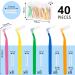 40pcs Interdental Brushes Set - L Shape Mini Toothbrushes in 5 Colors for Effective Oral Care - Buy Online on GoSupps.com