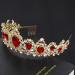 Lurrose Red Crystal Rhinestone Wedding Crown | Pageant Princess Tiaras & Hair Accessories - Buy Online on GoSupps.com