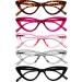 Yogo Vision Reading Glasses 5 Pk Readers for Women Cateye Eyeglasses and Light Spring Hinge Frame +2.75 Set of 5: Black  Grey  Pink. Hot Pink  Brown Havana 2.75 x - Buy Online on GoSupps.com