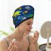 Dinosaur in Space Microfiber Hair Towel - Soft Super Absorbent Coral Velvet Quick Dry Cap for Long Curly & Thick Hair - Buy Online on GoSupps.com