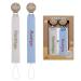 Tyry.hu pacifier chain with name boys girl personalized pacifier band wood clip cotton pacifier clips for baby gift 2 pieces gray & blue