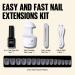 TOMICCA Nail Tips and Glue Gel Kit - 4 in 1 Nail Extension Set | 240Pcs Short Square Nails with LED Lamp | Acrylic Nail Starter Kit - Buy Online on GoSupps.com