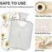 NAANLE 1L Hot Water Bottle with Sunflower Tap | Cozy Cover for Heat & Cold Therapy | Pain Relief for Bed Hands & Feet - Buy Online on GoSupps.com
