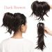 Clip-In Ponytail Hair Extensions - Ombre 30cm Dark Brown Jaw Claw Updo for Women - Buy Online on GoSupps.com