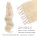 ABH AmazingBeauty Blonde Tape in Human Hair Extensions - Platinum Ash Blonde 20 Inch 60 - 20pcs of Remi Glue Skin Weft Tape, Invisible & Reusable - Buy Online on GoSupps.com