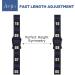 Zingtto Gymnastic Rings Straps - Adjustable Numbered Straps with Steel Carabiners - Quick Hook System - Easy Set Up - 1 Pair - Buy Online on GoSupps.com