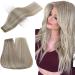 Runatur Extensions real hair blond drinks 35 cm short human hair hairy hair for sewing in 1 tress 100g smooth real hair dressing for sewing real hair color #19ap60 35cm 2-treats #19ap60