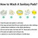 10 Pcs Reusable Menstrual Pad Set with Wet Bag - Light Flow Daily Use Waterproof Mama Cloth Sanitary Napkins - Bamboo Charcoal Panty Liners - Buy Online on GoSupps.com