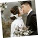 Angoily Mesh Pearl Headdress Girl Bows Bridal Wedding Decor Bachelorette Party Decoration Bow Veil Flower Hair Barrettes Hair Bows for Women Hairpin White Modeling Miss - Buy Online on GoSupps.com