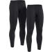 TSLA Men's Thermal Underwear Pants 2-pack - Heated Fleece Lined Long Johns Leggings for Winter - Black, Size Large - Buy Online on GoSupps.com