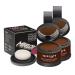 Mifeloy 2 pieces hairline powder with mirror sponge brown invisible approach powder immediate effect concealer for hair sealing for women men waterproof hair make-up to base hide