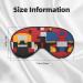 Unisex Sleep Eye Mask - Red Yellow Blue Black Print | Soft Comfort Eye Shade for Travel Yoga & Shift Work - Buy Online on GoSupps.com