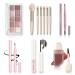 All in One Makeup Kit - Makeup Set for Women Girls & Teens Include 10 Colors Eyeshadow Palette Lip Gloss Eyebrow & Eyeliner Pencil Waterproof Mascara 6 Pcs Makeup Brushes (Morandi Pink)