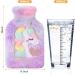 Unicorn Plush Hot Water Bottle with Washable Cover - 1L Natural Rubber, Purple - Buy Online on GoSupps.com