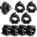 Wiyety 8 pieces dumbbells dumbbell closure 30 mm dumbbell bars closure barbell collars quick lock dumbbells for weightlifting training barbell clips black