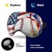 American Flag Baseball Sleep Mask | Soft Light-Blocking Eye Cover for Women | Adjustable Strap Baseball Decor - Buy Online on GoSupps.com