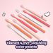 SANGSI Embossed Bristle Toothbrush - Soft Adult Toothbrushes for Sensitive Teeth & Gums | Travel Essential Pack of 4 | Bubble Bubble Romantic Design - Buy Online on GoSupps.com