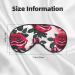 Blossoming Rose Double-Sided Sleep Eye Mask | Soft Comfortable Blindfold with Adjustable Strap | Light Blocking Black - Buy Online on GoSupps.com