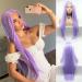 Serenewig 24 "Hell Lila wig long straight Taro purple color synthetic pointed front wig for fashion women daily party cosplay drag queen heat -resistant fiber natural hairline