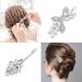 Rhinestone Bridal Hair Clip Set - Elegant Leaf Wedding Hairpins for Women and Girls - Buy Online on GoSupps.com