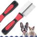 Bahob Deshedding Tool & Pet Grooming Professional Metal Shedding Brush Pet Cat Dog Grooming Comb Trimmer Tool Double Sided Fur Rake Tool 17 x 6cm - Buy Online on GoSupps.com