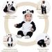 COOKY.D Baby Hooded Rompers | Winter Flannel Jumpsuit Pajamas | 30-36 Months | Panda Design - Buy Online on GoSupps.com