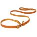 CopcoPet - Retriever leash/agility leash made of fat leather chrome-plated size 1.40 mx 12 mm Cognac 1.40 mx 12 mm chrome-plated Cognac