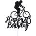 Bicycle 40th Birthday Cake Topper for Man Cycling Theme Decoration Funny 40 Year Fabulous and Happy Forty Party Handmade (Black) - Buy Online on GoSupps.com