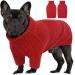 Iecoii dog sweater sweater for dogs dog sweaters for small medium -sized large dogs warm turtleneck dog sweater winter dog clothing for cats chihuahua French bulldog Labrador Large red red