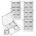Baluue 6 Pcs Empty Eyeshadow Palette Makeup Palettes Plastic Empty Makeup Containers