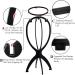 High-Quality Portable Wig Stand Holder | 6 Stucco Plastic Wig Dryer & Display Holder - Movable & Durable Black Design - Buy Online on GoSupps.com