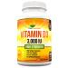 Vitamin D 3 000 IU High Strength Vitamin D3 Supplement 365 Easy to Swallow Softgels - Full Year Supply 3 000 IU Vitamin D