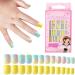 Press On Nails for Kids Little Girls Fake Nails - Children Fake Artificial False Nail Tips Pre Glue Full Nails for Girls Kids Decoration - Buy Online on GoSupps.com