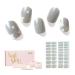 NAILOG Semi Cured Gel Nail Strips 34 pcs Salon-Quality Gel Nail Stickers Long Lasting Nail Wraps for Women with Soft Gel Finish Shimmery Stars