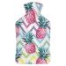Hot Water Bottle With Lid Pineapple Pattern Rubber Hot Water Bag For Pain Relief Cramps Foot Warmer Hot And Cold Therapy