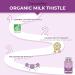 Organic Milk Thistle - Pure Seed Powder Excipient Free - Triple Action Liver Supplement: Detoxify Protect & Strengthen - 120 Vegan Capsules - High Strengh - French Expertise - Nutrimea - Buy Online on GoSupps.com