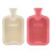 HomeTop Classic 2 Liters Rubber Hot Water Bottle, Great for Pain Relief, Hot and Cold Therapy, 2 Pack (White and Red) White/Red 2 Liters