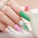 Barbie Pink & Green XXL Press on Nails - Jofay Fashion Designs | False Nails with Glue - 24pcs - Buy Online on GoSupps.com