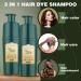 Instantly Hair Dye Shampoo 3 in 1 for Gray Hair | Tea Tree Shampoo for Men & Women | Natural Long-lasting Dark Brown Color - 16.9 Fl Oz - Buy Online on GoSupps.com