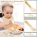 MOJINL Silicone Baby Tableware Set - 7 Piece Non-Slip BPA Free Set with Suction Cups Learning Cutlery Bowl Bib & Plate - Ideal for Toddlers - Beige - Buy Online on GoSupps.com