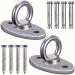 SELEWARE 2800 lb Capacity Wall Ceiling Mount Bracket for Suspension Strap Trainer Suspension Kit for Yoga Swing Hanging Hardware for Battle Ropes Woss Suspension Olympic Rings Gym 2 Pack