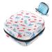 Portable women's binding-up bags menstrual cup bags for women for teenage girls tampons for the first period watercolor leaves multi-colored 02
